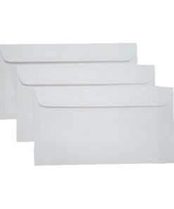 Bao thư trắng 12x22cm DL 100 gsm có keo