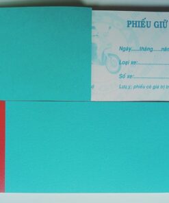 Phiếu giữ xe không số