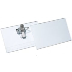 Bảng tên nhựa cứng 5,5x8,5cm có kẹp - mỏng