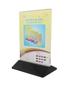 Kệ menu mica đế lùa 10x15cm 