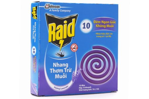 Nhang thơm trừ muỗi Raid - hương lavender